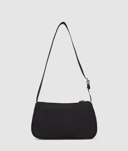 KarlLagerfeld Logo Nylon Shoulder Bag Black