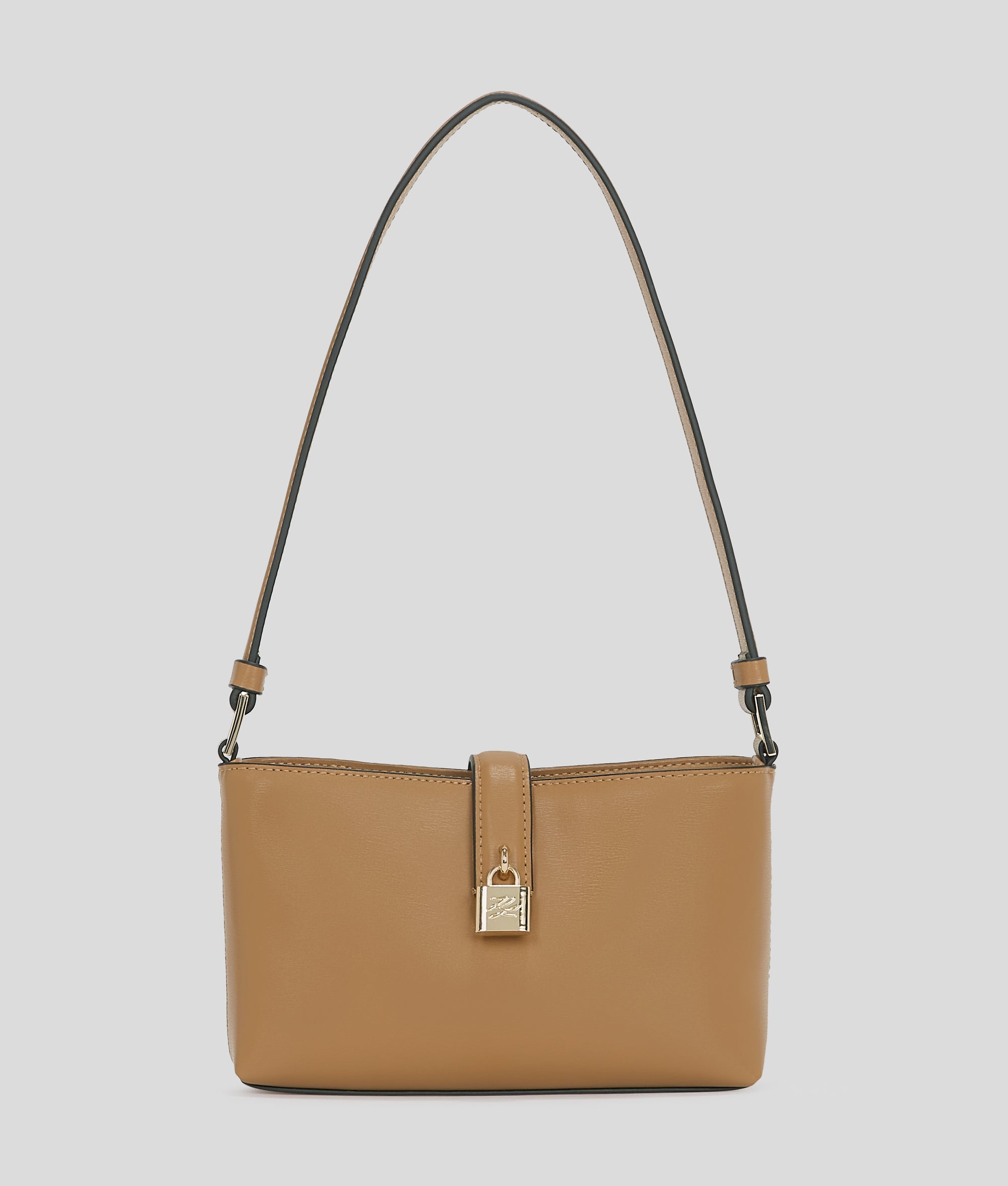 KarlLagerfeld Kautograph Padlock Shoulder Pouch Caramel