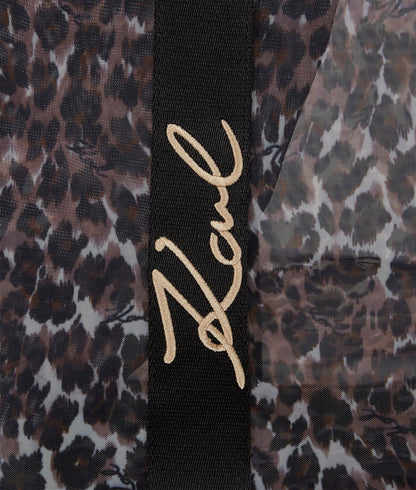 KarlLagerfeld Ksignature Beach Tote Bag Signature Leopard