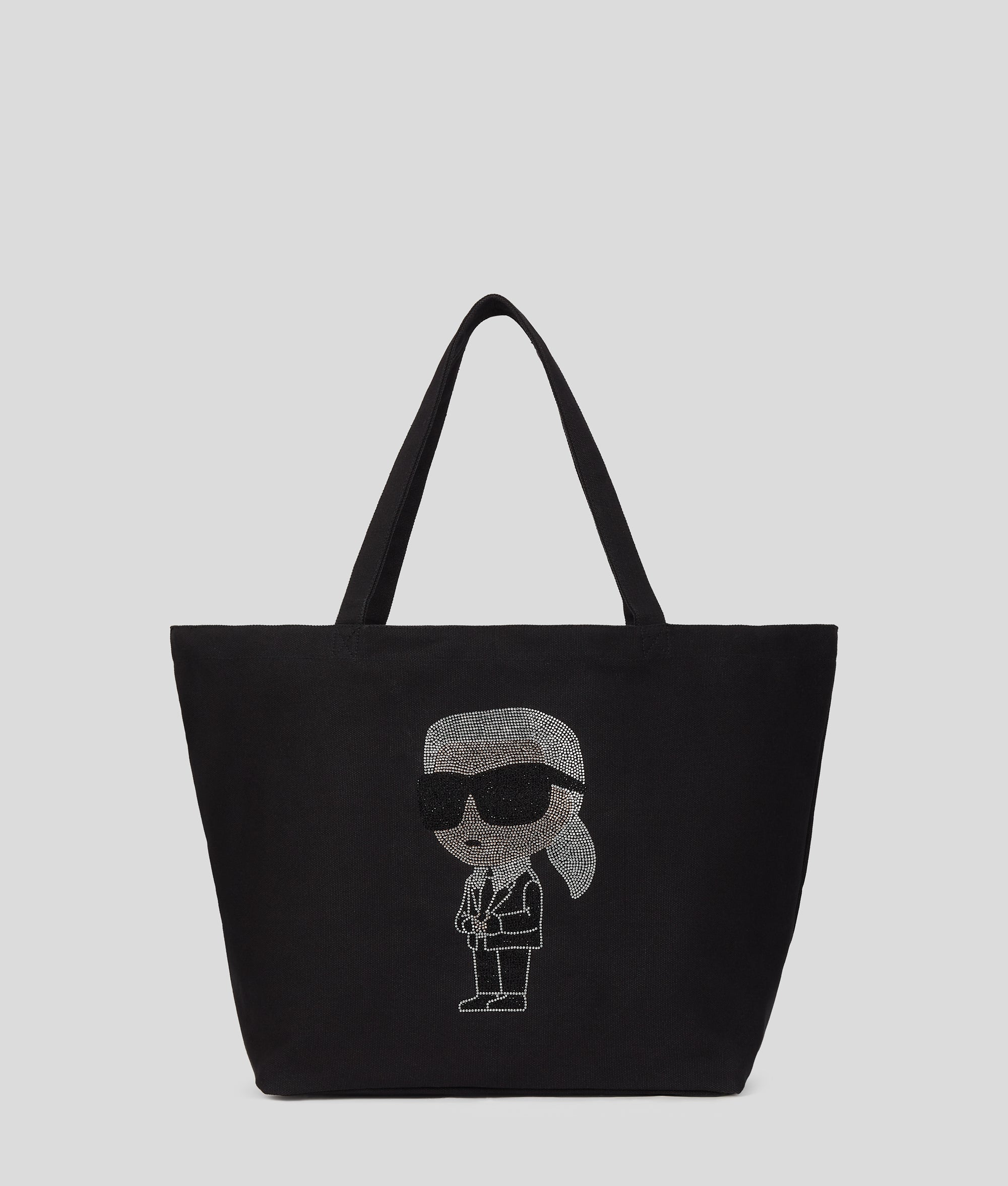 KarlLagerfeld Ikon Rhinestone Shopper Black