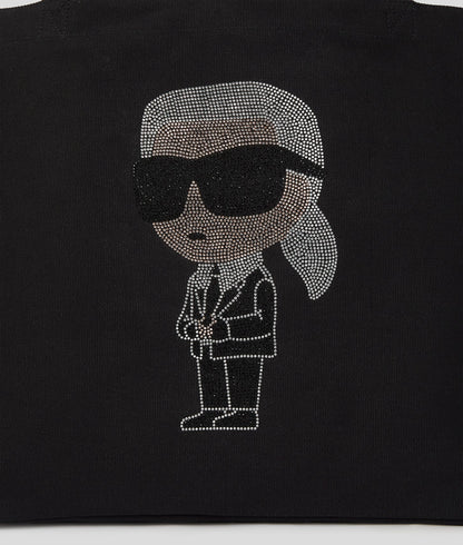 KarlLagerfeld Ikon Rhinestone Shopper Black