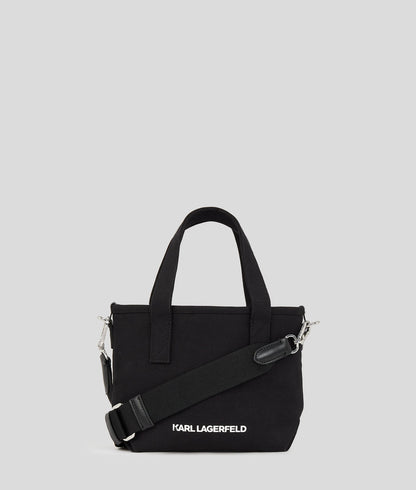 KarlLagerfeld Ikon Small Rhinestone Shopper Black