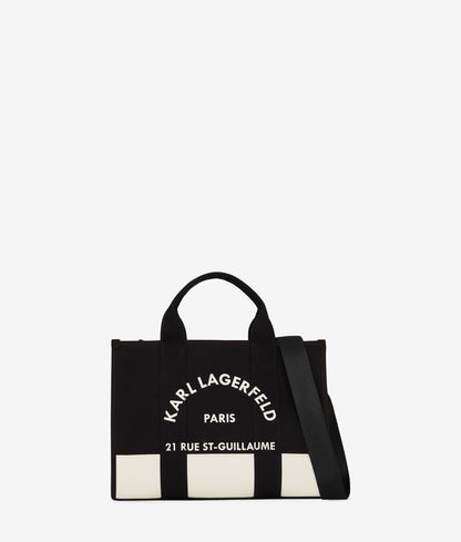 Rue St-Guillaume Medium Tote Bag Cannoli Cream-Black Cannoli Cream-Black