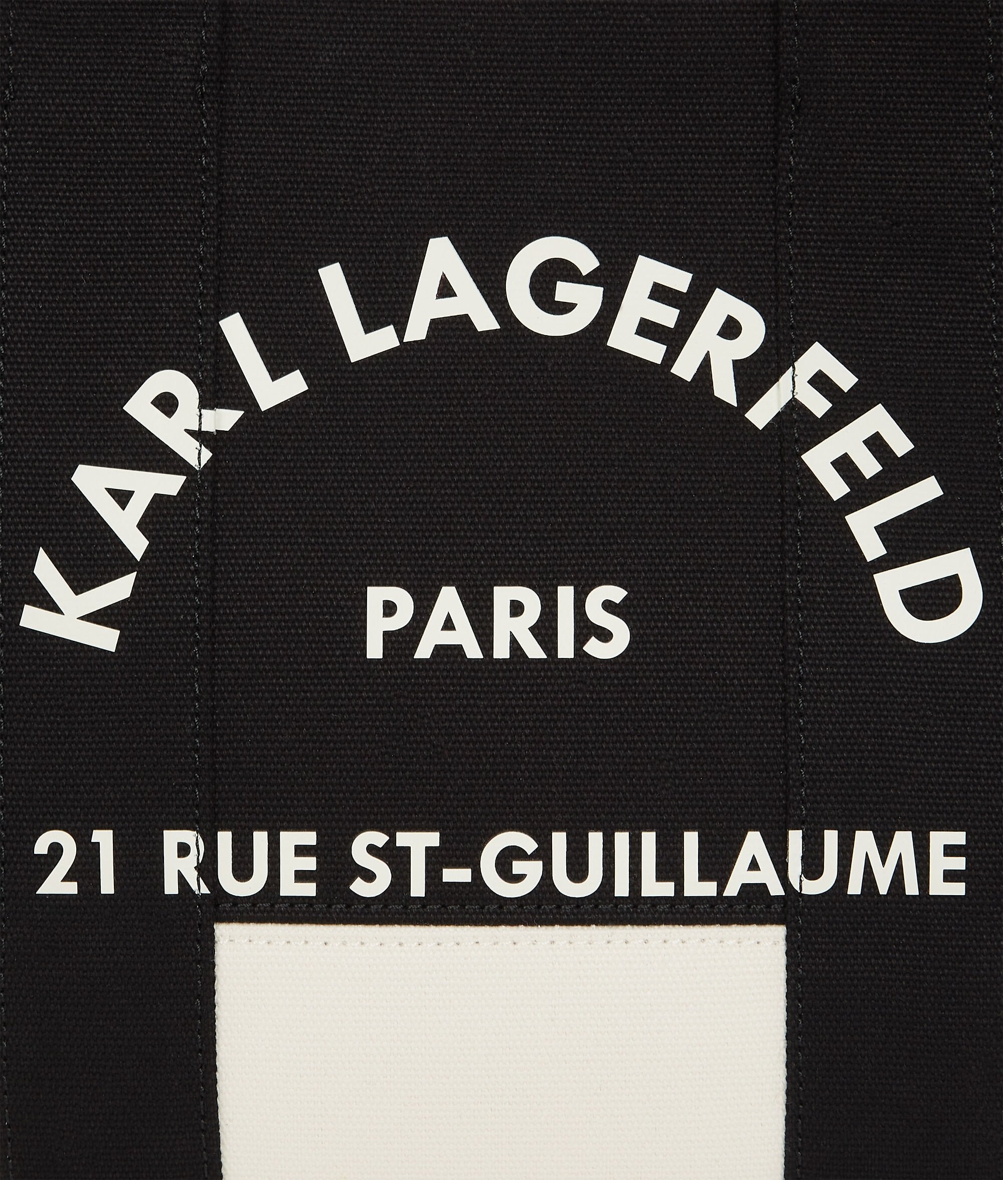 Rue St-Guillaume Medium Tote Bag Cannoli Cream-Black Cannoli Cream-Black