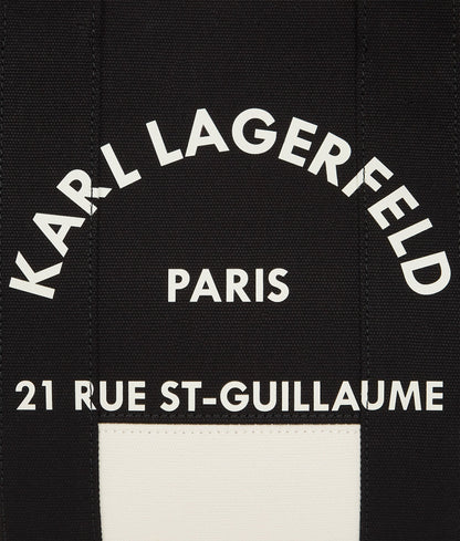 Rue St-Guillaume Medium Tote Bag Cannoli Cream-Black Cannoli Cream-Black