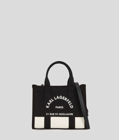 Rue St-Guillaume Mini Tote Bag Cannoli Cream-Black Cannoli Cream-Black