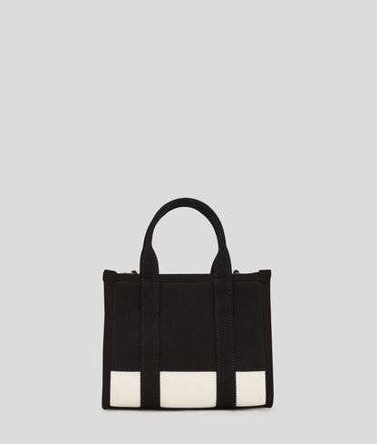Rue St-Guillaume Mini Tote Bag Cannoli Cream-Black Cannoli Cream-Black