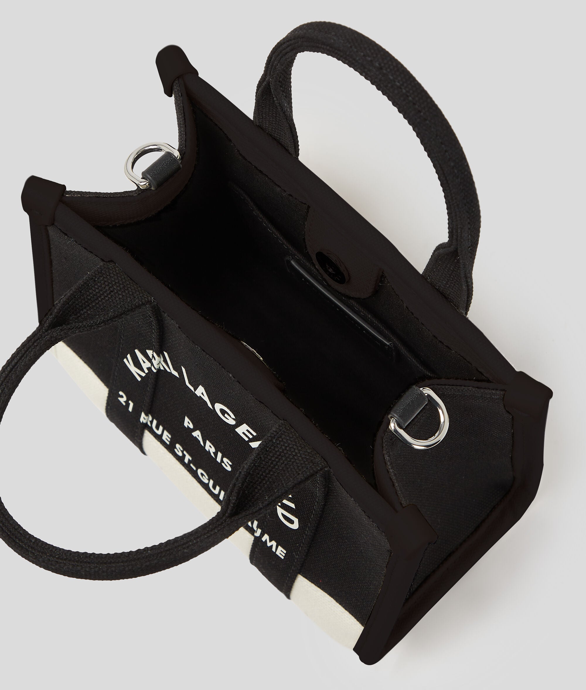 Rue St-Guillaume Mini Tote Bag Cannoli Cream-Black Cannoli Cream-Black