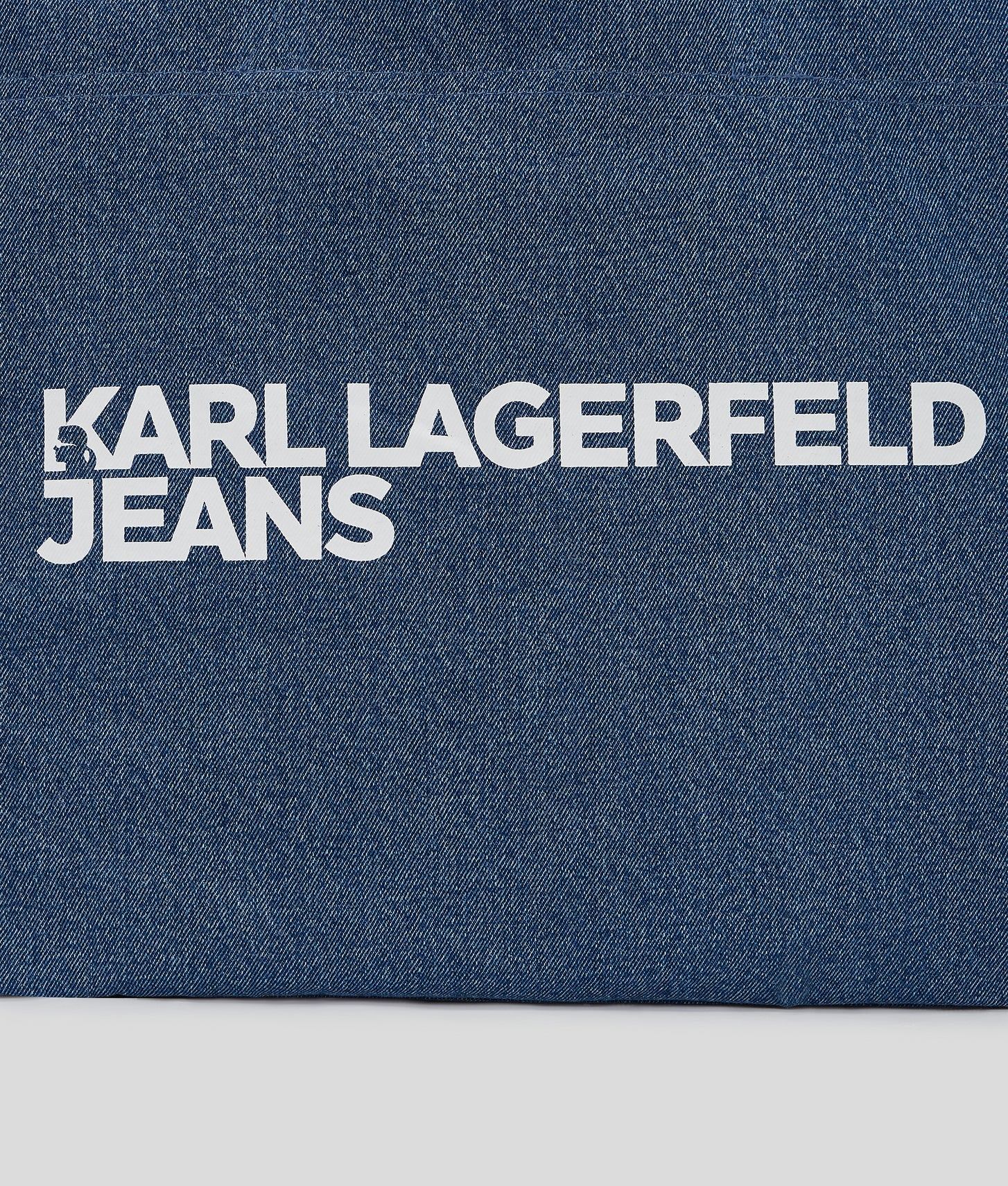 KarlLagerfeld Logo Denim Shopper Washed Mid Blue