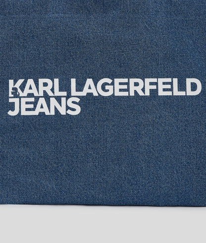KarlLagerfeld Logo Denim Shopper Washed Mid Blue