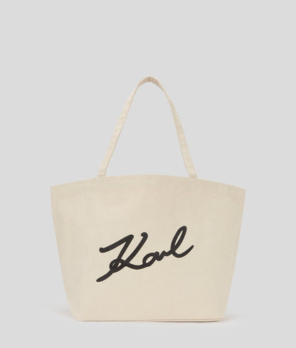 KarlLagerfeld Ksignature Shopper Natural