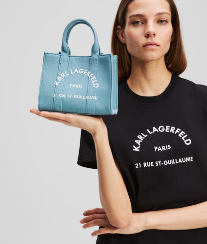 KarlLagerfeld Rue St-Guillaume Mini Tote Bag Dark Still Water