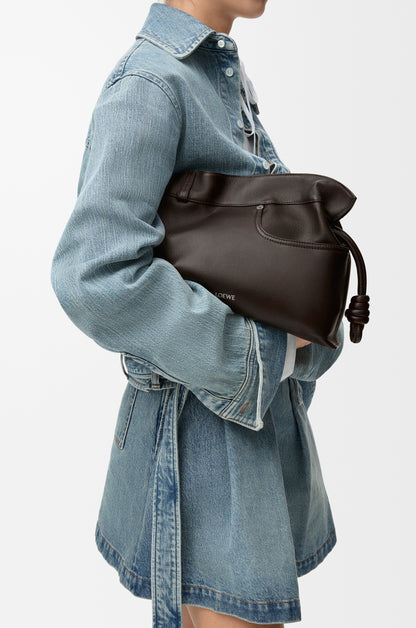 Loewe Panta medium Flamenco clutch in shiny calfskin