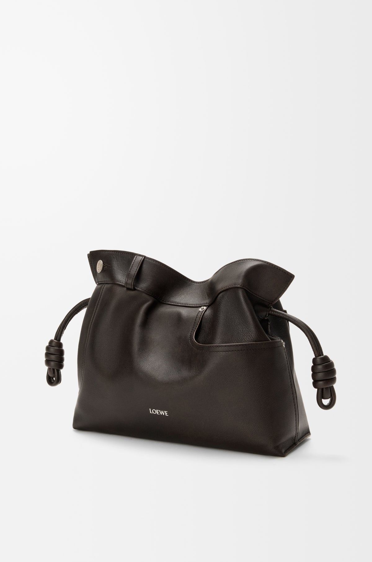 Loewe Panta medium Flamenco clutch in shiny calfskin