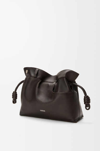 Loewe Panta medium Flamenco clutch in shiny calfskin