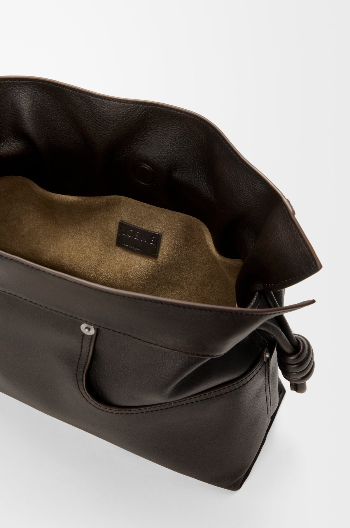 Loewe Panta medium Flamenco clutch in shiny calfskin