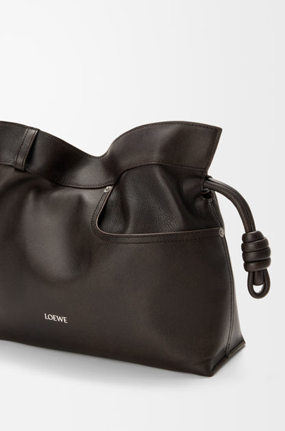Loewe Panta medium Flamenco clutch in shiny calfskin