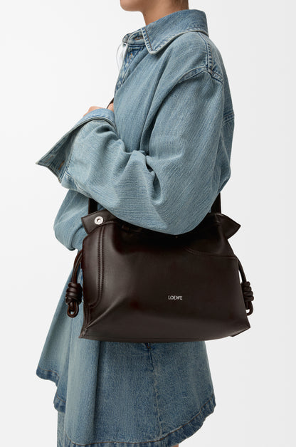 Loewe Panta medium Flamenco clutch in shiny calfskin