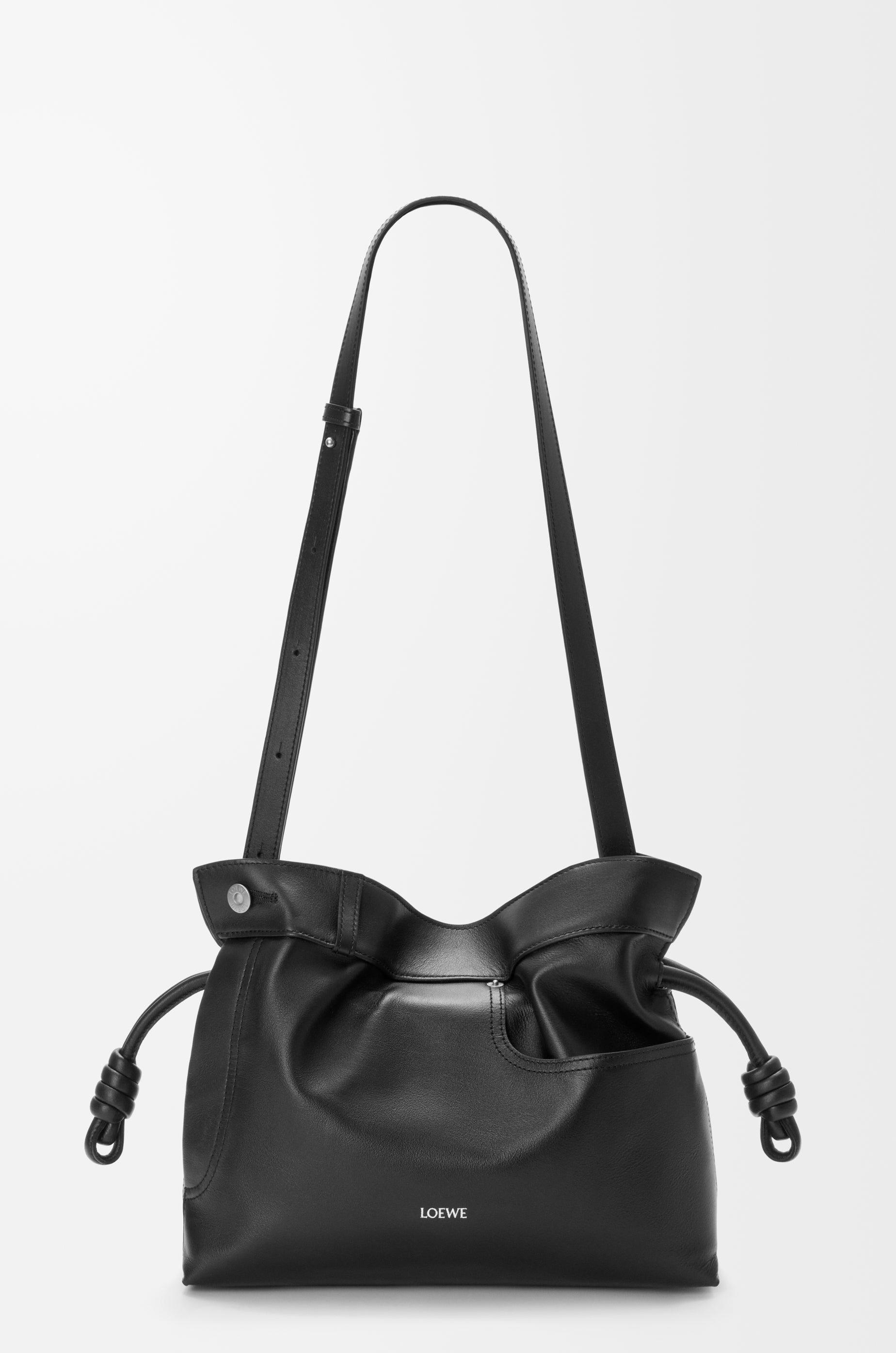 Loewe Panta medium Flamenco clutch in shiny calfskin