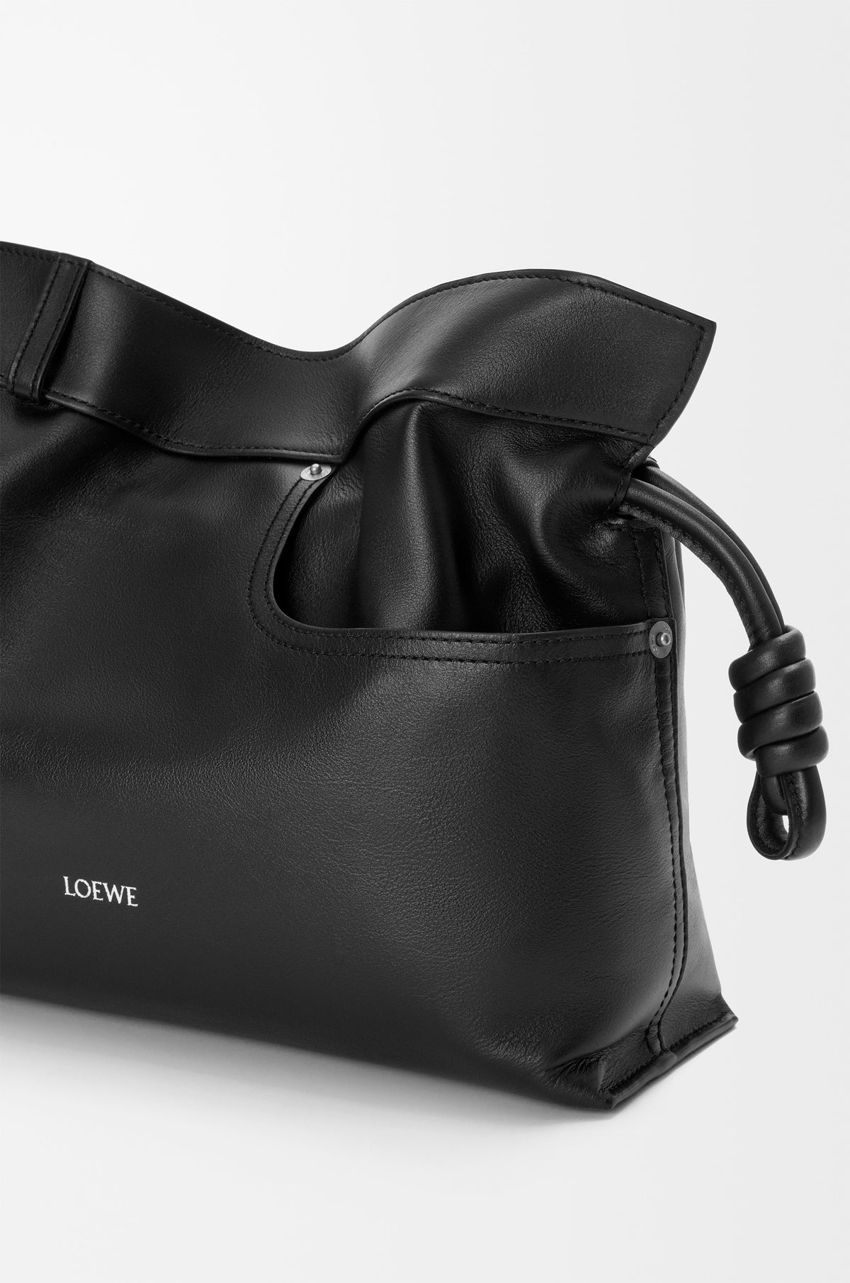 Loewe Panta medium Flamenco clutch in shiny calfskin