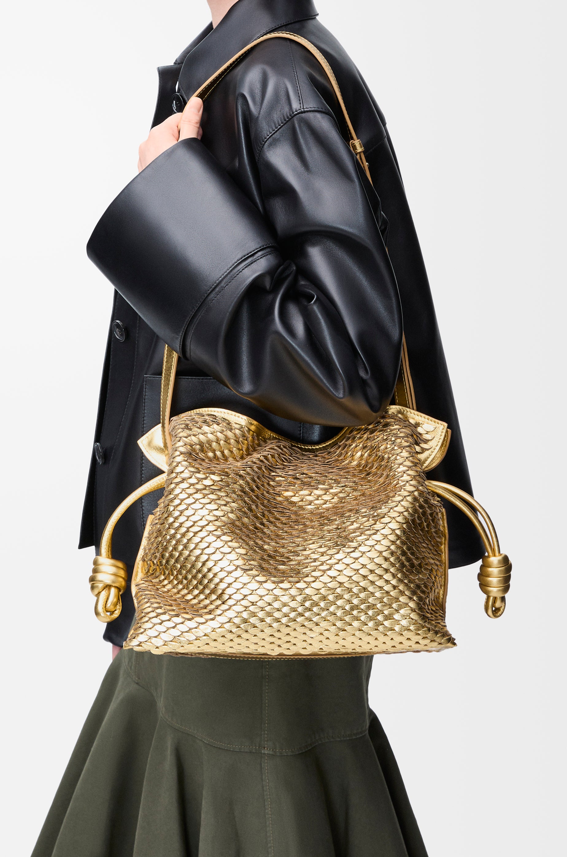 Loewe Medium Flamenco clutch in laminated lambskin
