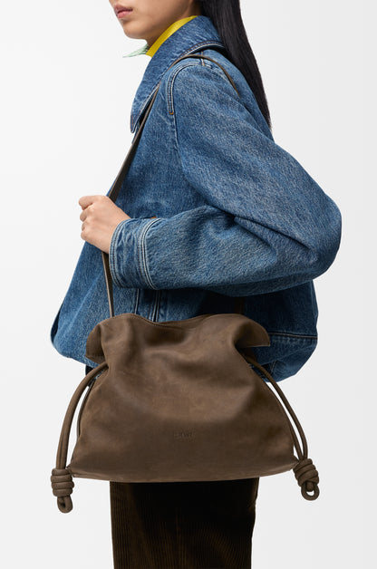 Loewe Medium Flamenco clutch in grained nubuck