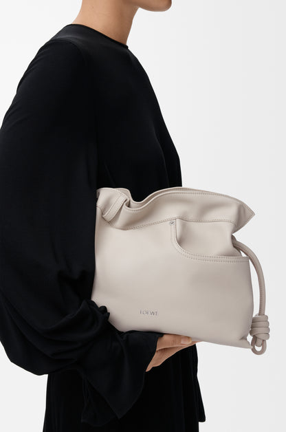 Loewe Panta medium Flamenco clutch in shiny calfskin