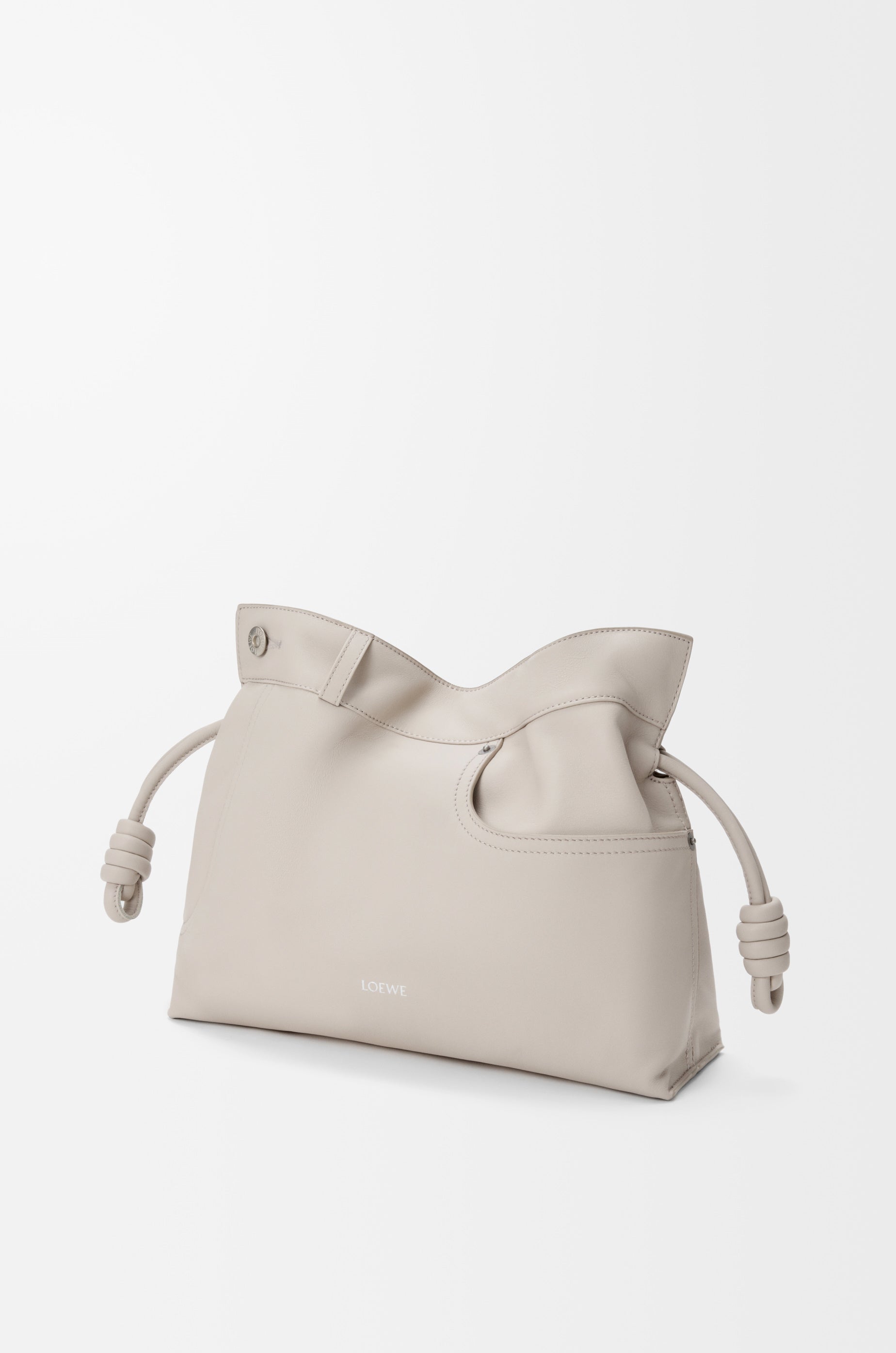 Loewe Panta medium Flamenco clutch in shiny calfskin