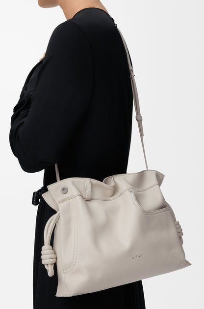 Loewe Panta medium Flamenco clutch in shiny calfskin