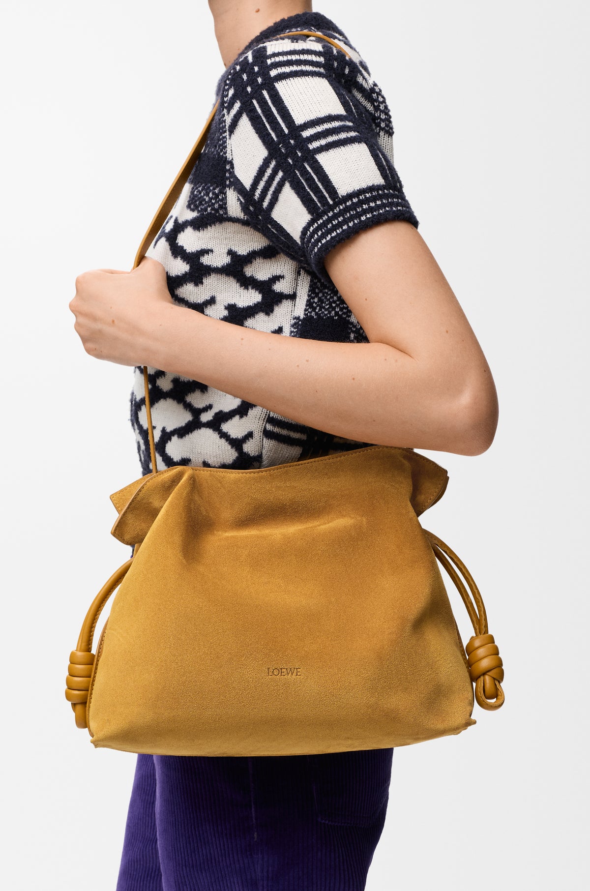 Loewe Medium Flamenco clutch in suede