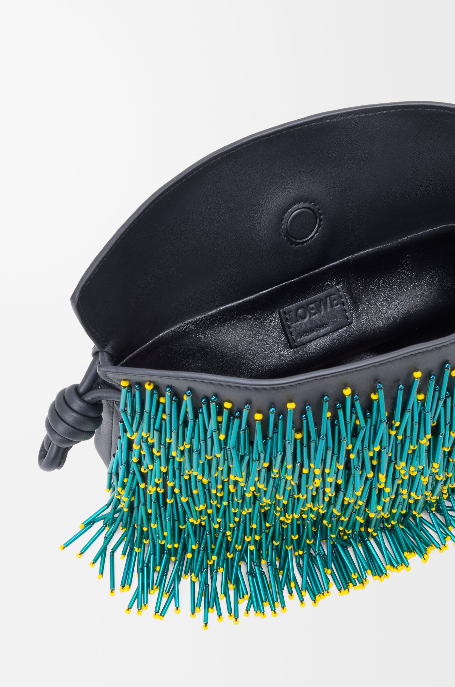 Loewe Mini Mimosa Flamenco clutch in beaded nappa lambskin