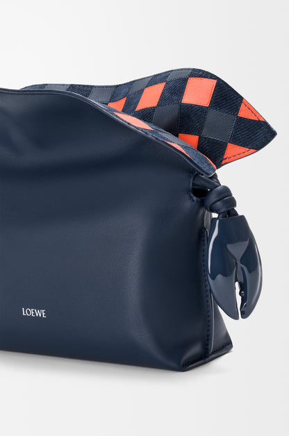 Loewe Mini Flamenco clutch in nappa calfskin and check intarsio
