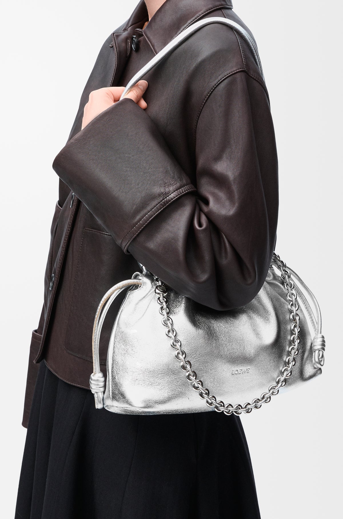 Loewe Medium Flamenco purse in laminated lambskin