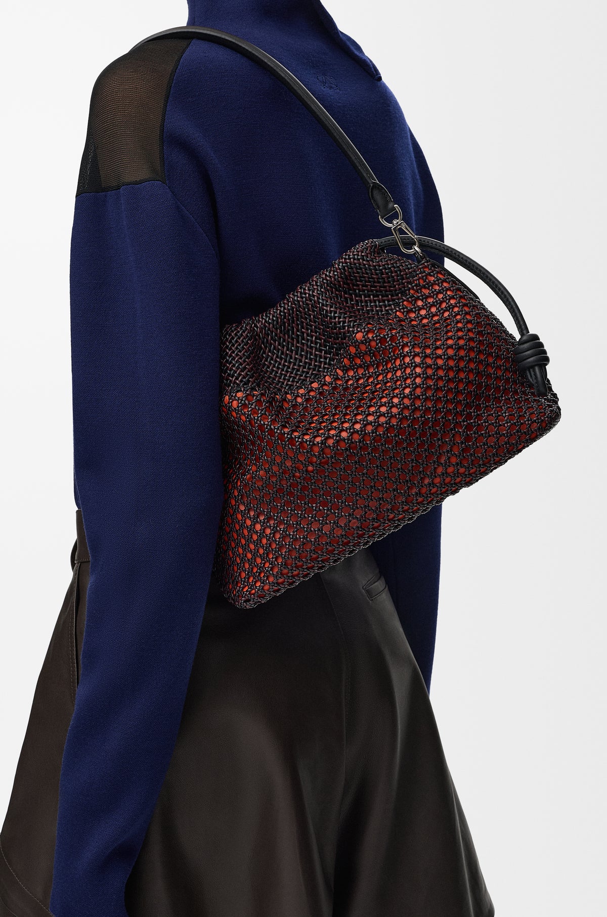 Loewe Medium Flamenco purse in woven nappa lambskin