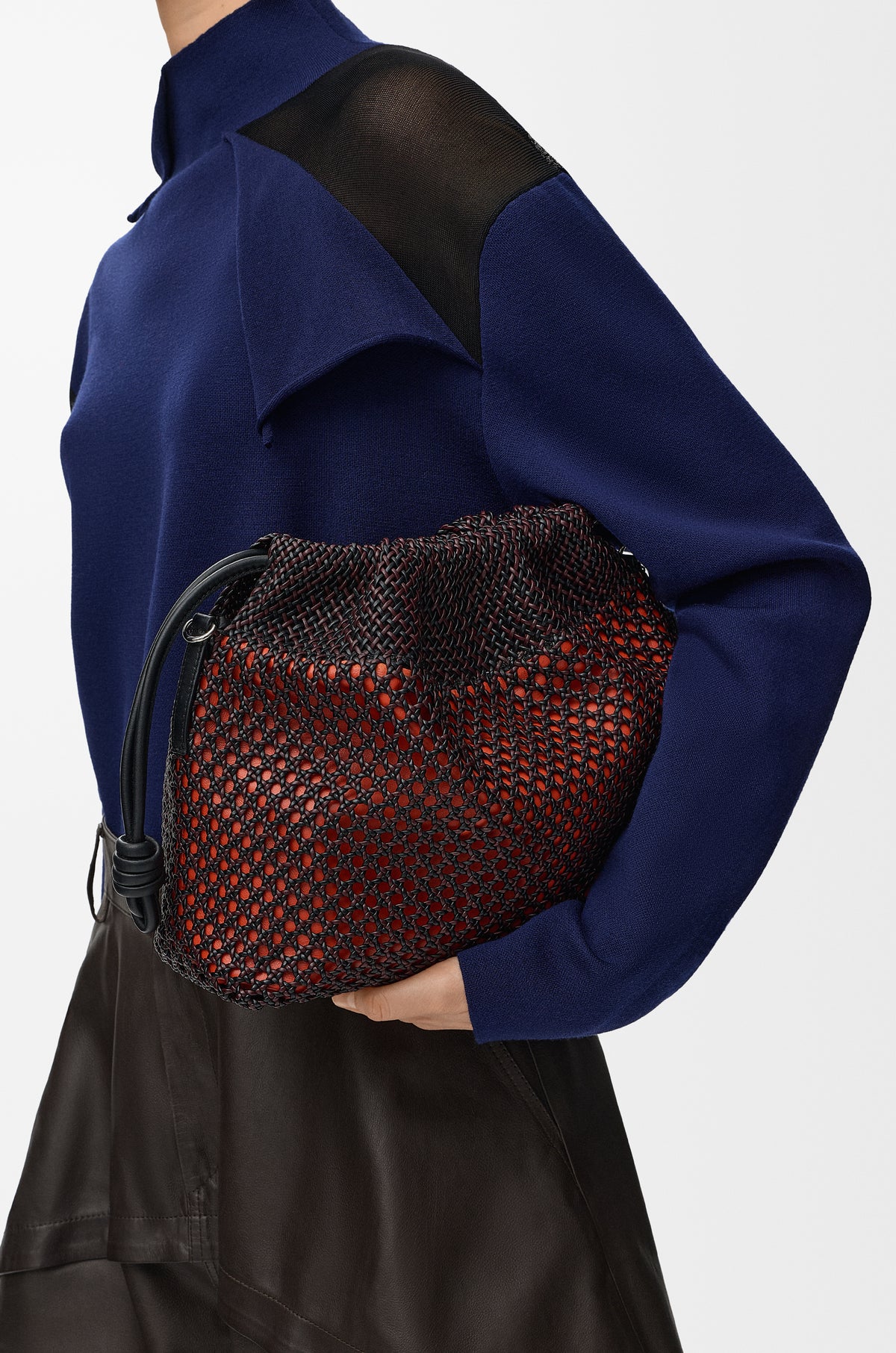 Loewe Medium Flamenco purse in woven nappa lambskin