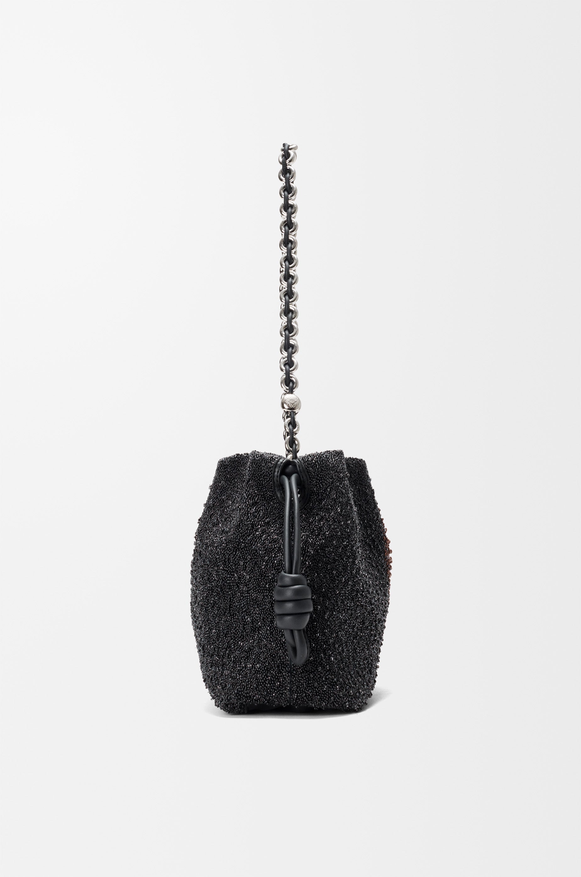 Loewe Medium Lion Beads Flamenco purse in beaded canvas and calfskin