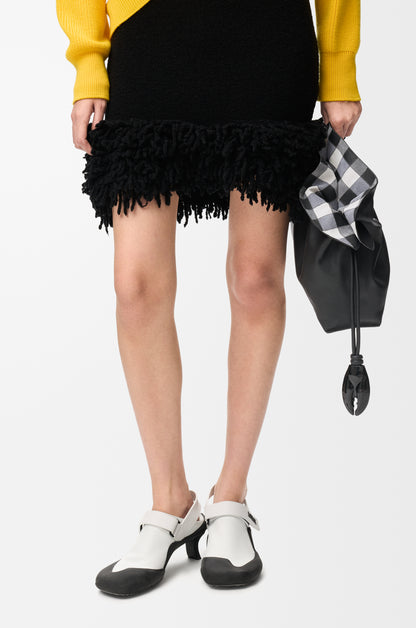 Loewe Medium Flamenco clutch in nappa calfskin and check intarsio