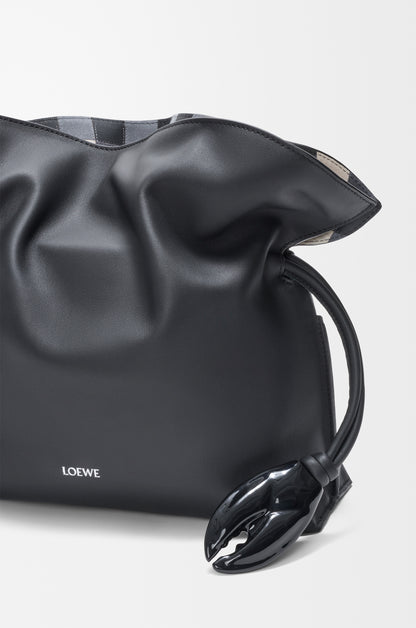 Loewe Medium Flamenco clutch in nappa calfskin and check intarsio
