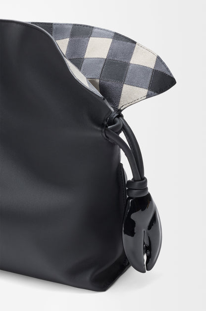 Loewe Medium Flamenco clutch in nappa calfskin and check intarsio
