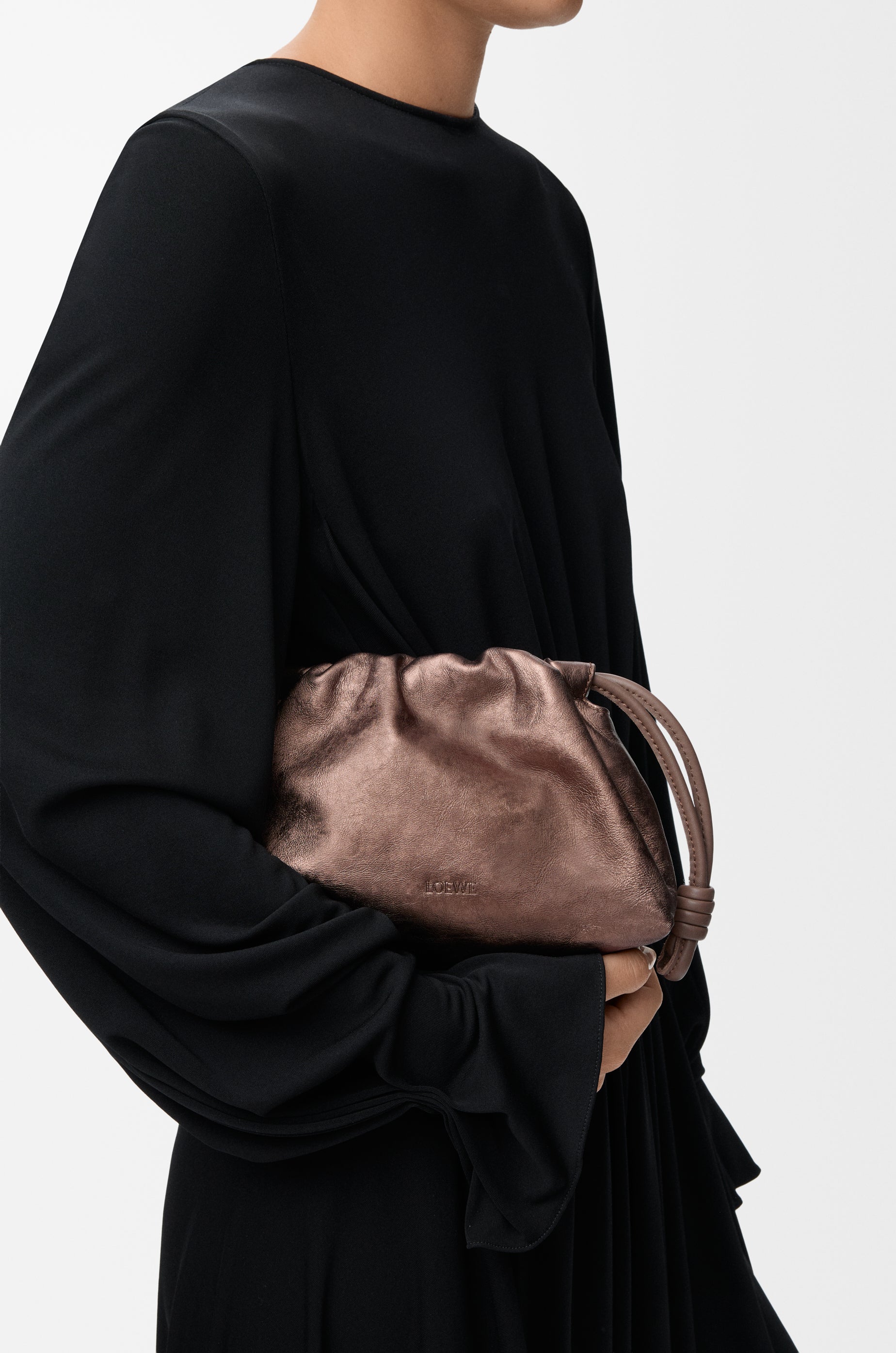 Loewe Mini Flamenco purse in moiré printed calfskin