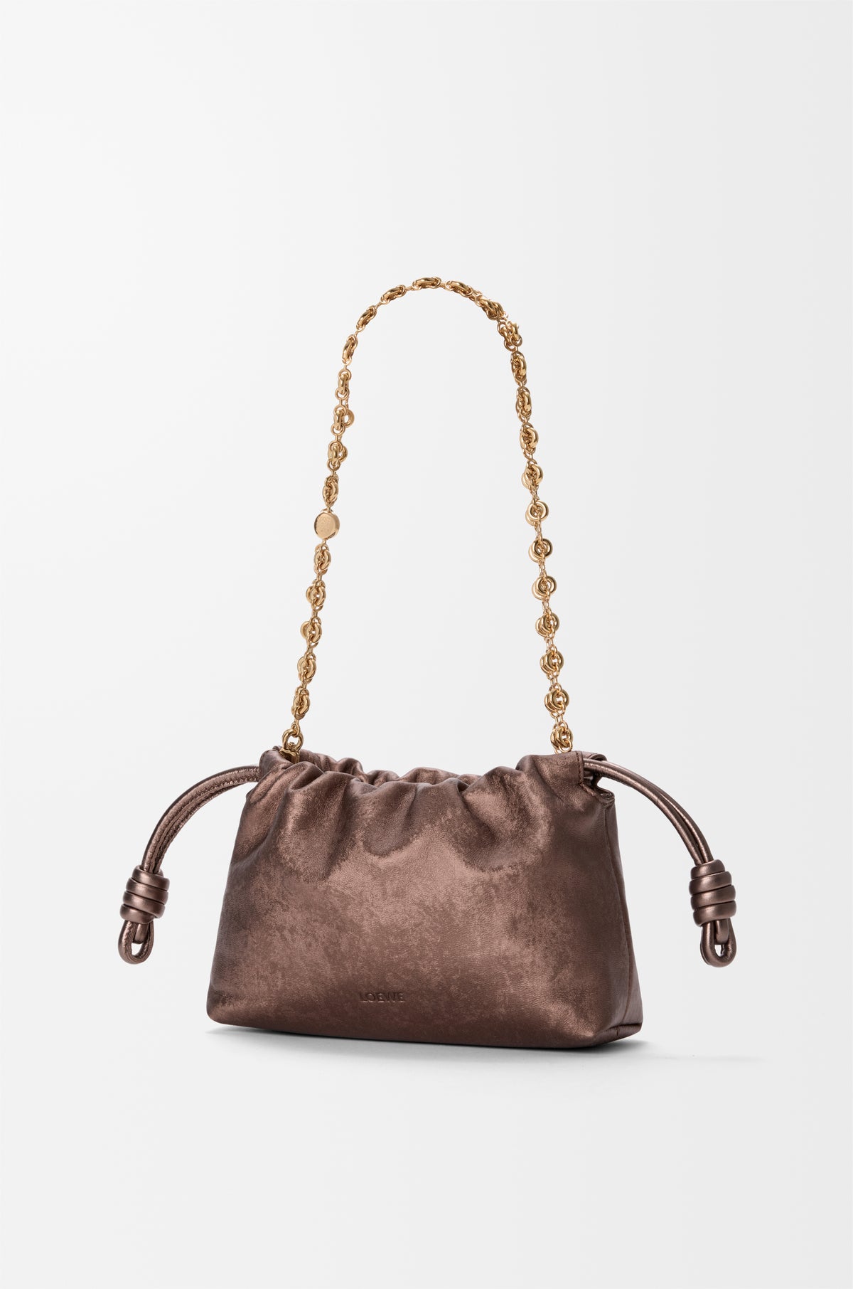 Loewe Mini Flamenco purse in moiré printed calfskin