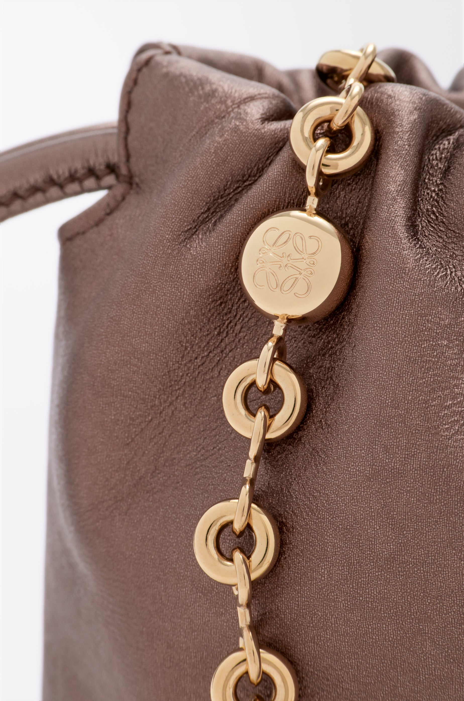 Loewe Mini Flamenco purse in moiré printed calfskin