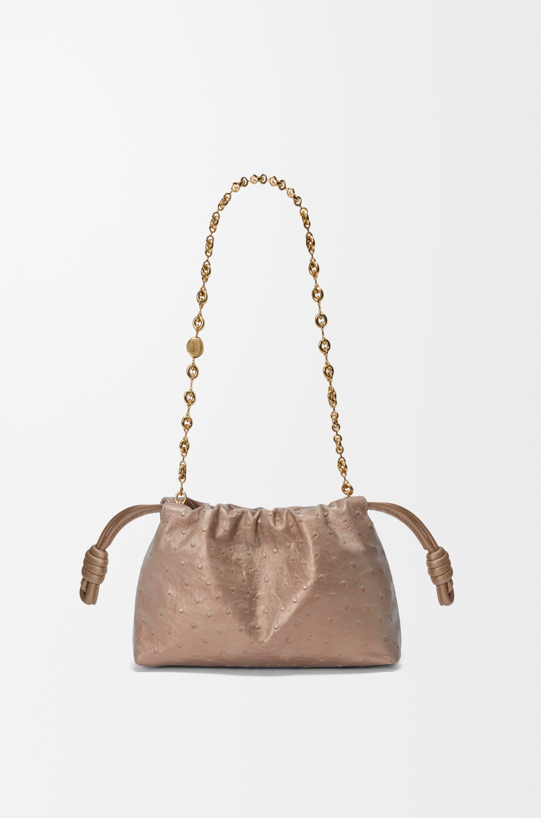 Loewe Mini Flamenco purse in pearlised ostrich
