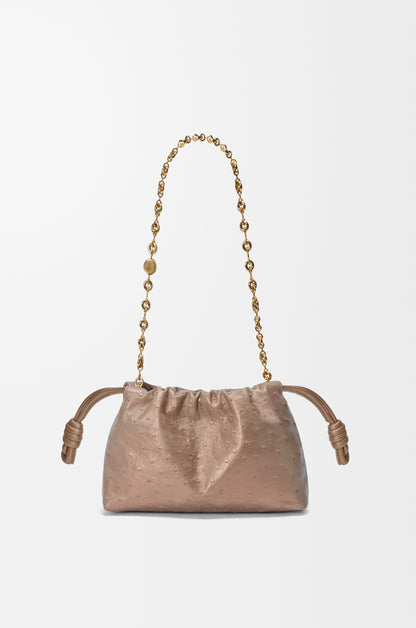 Loewe Mini Flamenco purse in pearlised ostrich