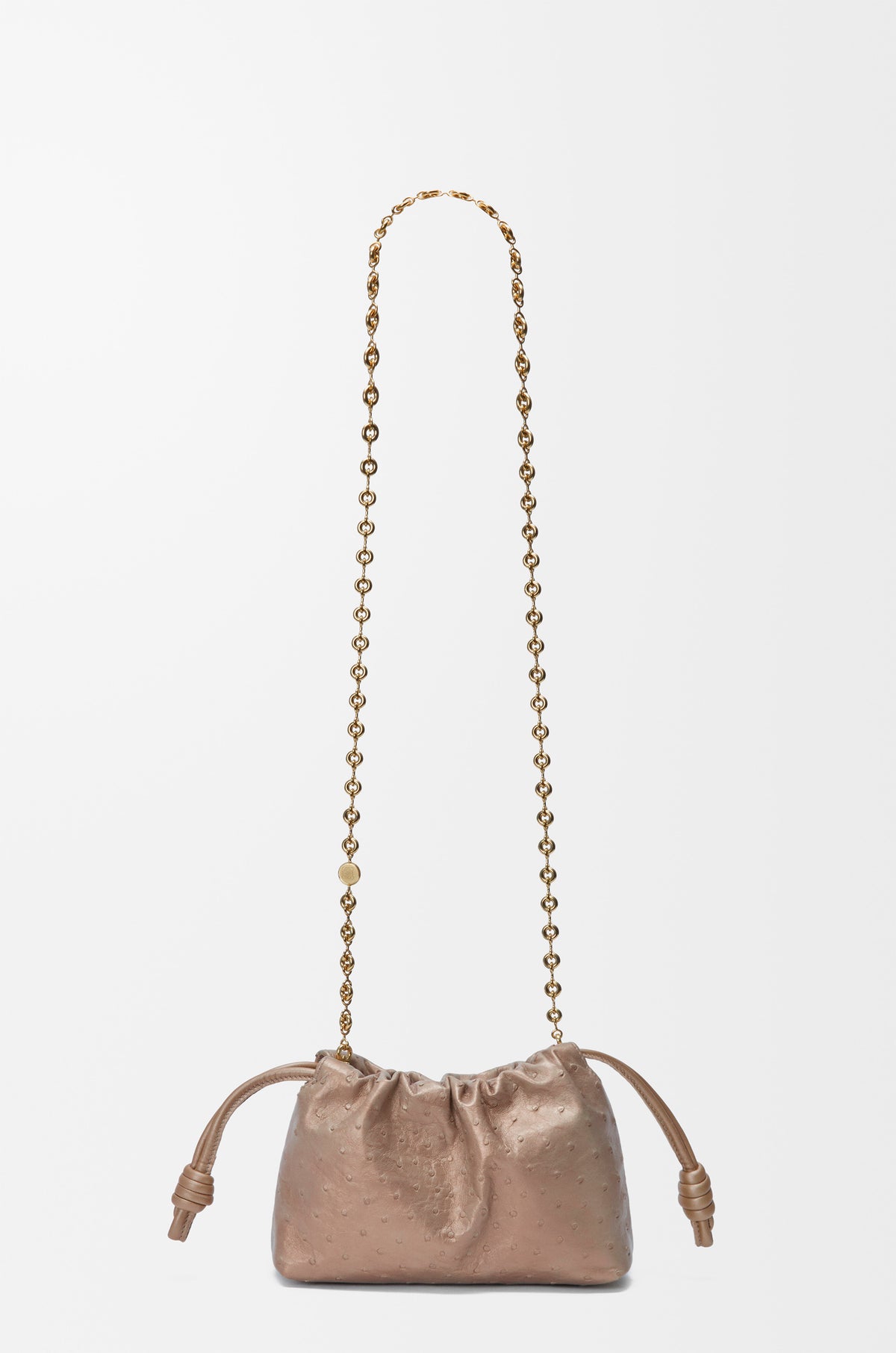 Loewe Mini Flamenco purse in pearlised ostrich