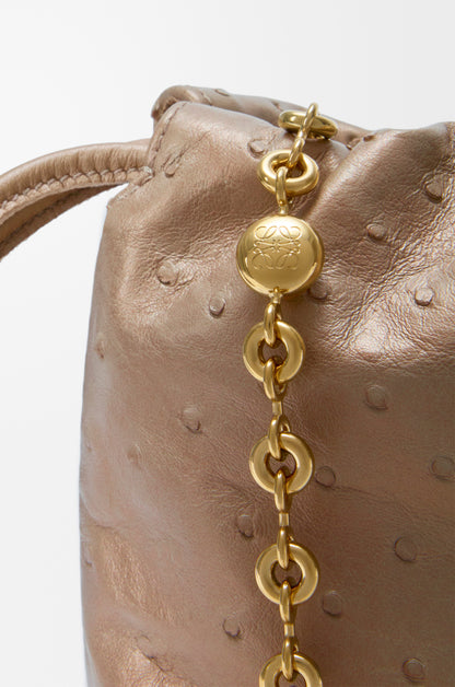 Loewe Mini Flamenco purse in pearlised ostrich