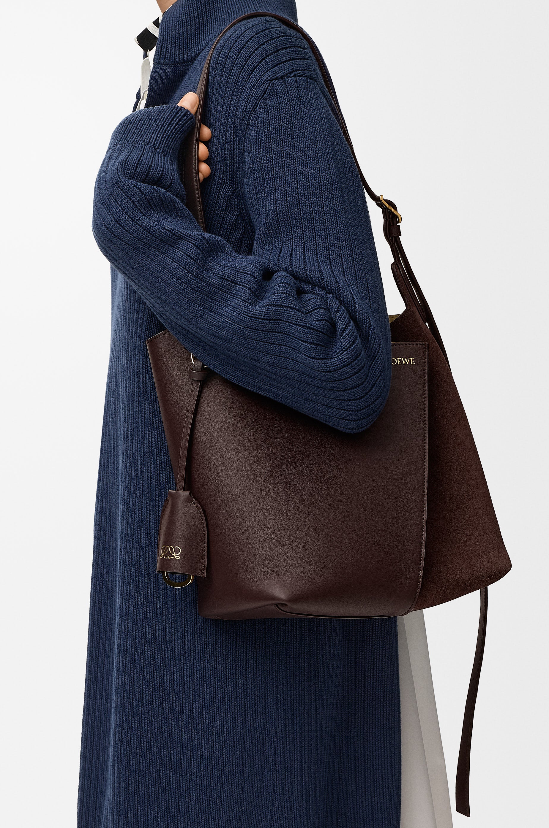 Loewe Medium Bilbao bucket in soft calfskin and suede