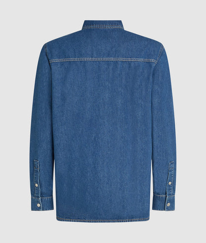 Karl Lagerfeld Regular Denim Shirt Dark Blue