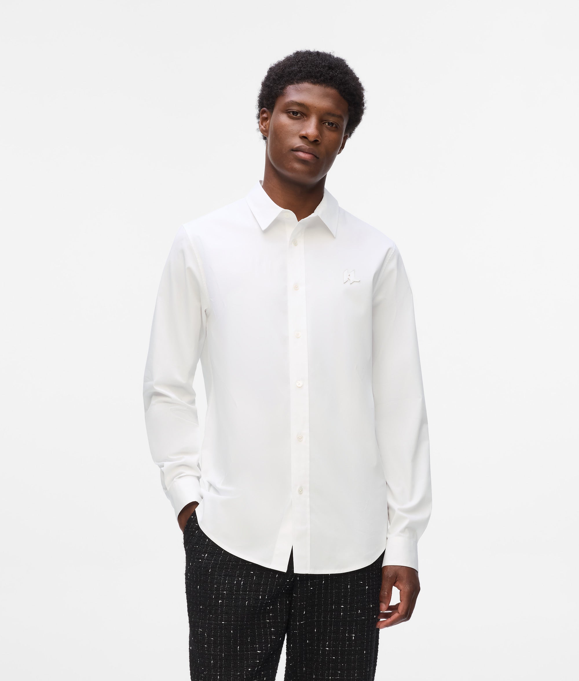 Karl Lagerfeld Monogram Shirt White
