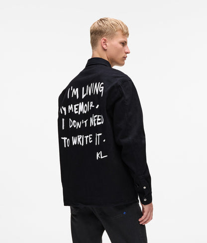 Karl Lagerfeld Karl Quote Overshirt Black/Black